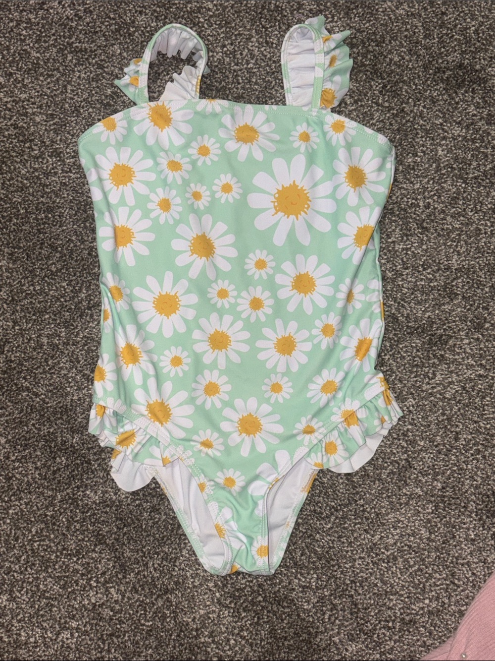 Source Unknown Mint Green Daisy One-Piece Swimsuit